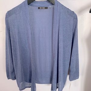 NIC+ZOE periwinkle knit cardigan